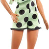 Barbie Fashionistas Doll #189 with Curvy Body, Crimson Braids, Sleeveless Love Dress & Hoop Earring Accessory