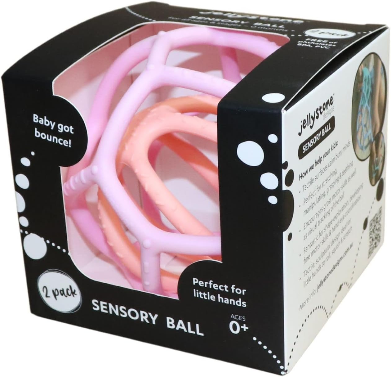 Jellystone Sensory Ball Set Pink / Peach