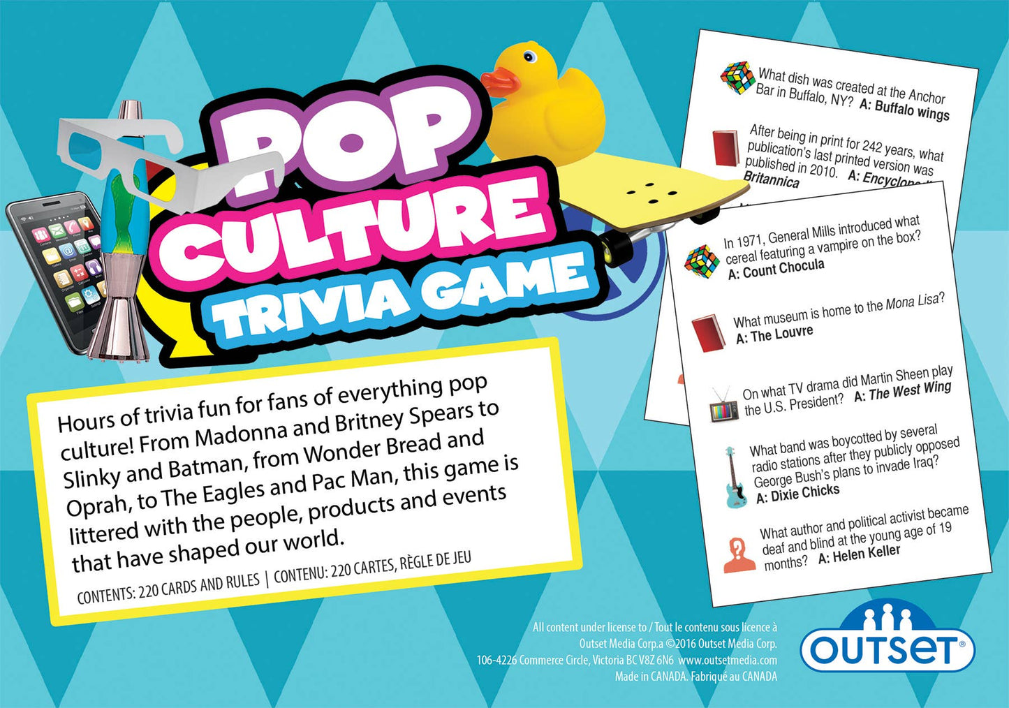 Outset Media Trivia Game Pop Culture