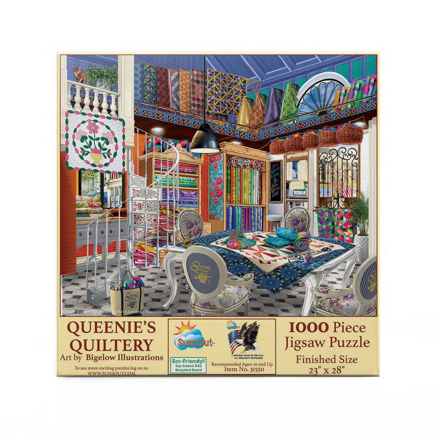 SunsOut - 0539 Queenie's Quiltery 1000 pc Puzzle
