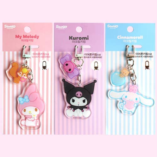 K-Wonderland - Sanrio Acryle Characters & Friends Key ring, Bag charm: Kuromi