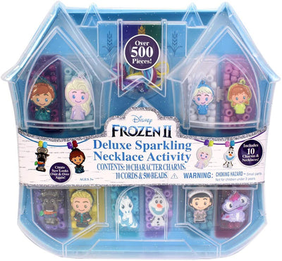 Disney Frozen II Deluxe Sparkling Necklace Activity 10 Character Charms