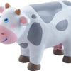 HABA Little Friends Cow - 4" Chunky Plastic Farm Animal Toy Figure