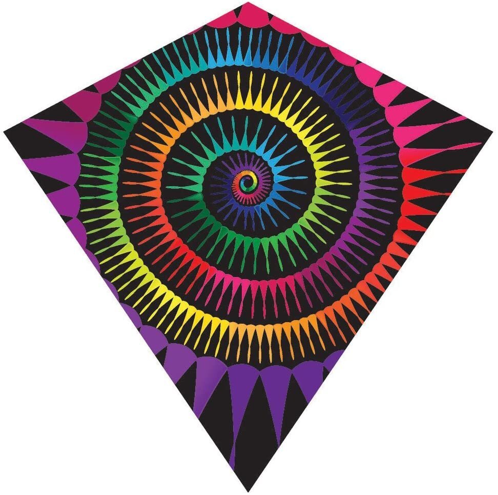X Kiites ColorMax 25 Inch- Spiral Deluxe Nylon Diamond Kite