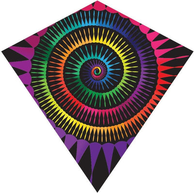 X Kiites ColorMax 25 Inch- Swirls Deluxe Nylon Diamond Kite