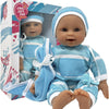 The New York Doll Collection 11" Doll Striped W/ Pacifier Hispanic