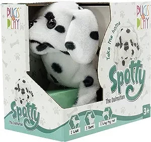 Pugs At Play Spotty Walking, Barking, and Wagging Tail Battery Operated Dog