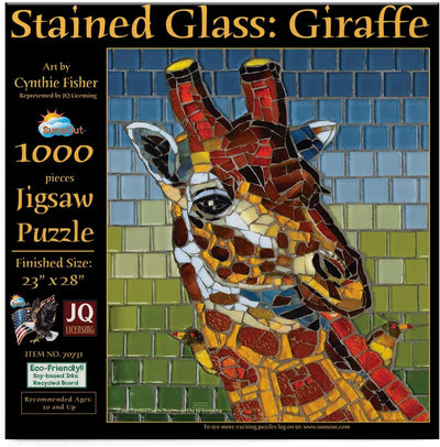 Sunsout 1000 pc Stained Glass Giraffe Puzzle
