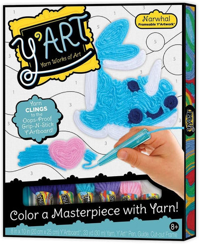 Y'Art Norwhal — Yarn Works of Art — Mess-Free Artistic Craft Activity - copy