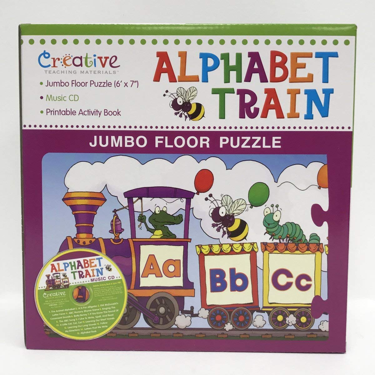 Creative Teaching Materials Alphabet Train Floor Puzzle with CD - copy