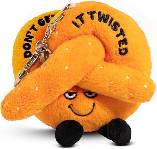 Punchkins - Bites Don't Get All Twisted! Backpack Plushie  Pretzel