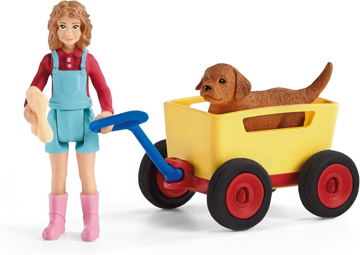 Schleich Girl with Wagon and Dog