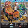 Sunsout 1000 pc Stained Glass Rooster Trout Puzzle