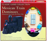 Classic Games Mexican Train Dominoes With Train Markers And Hub