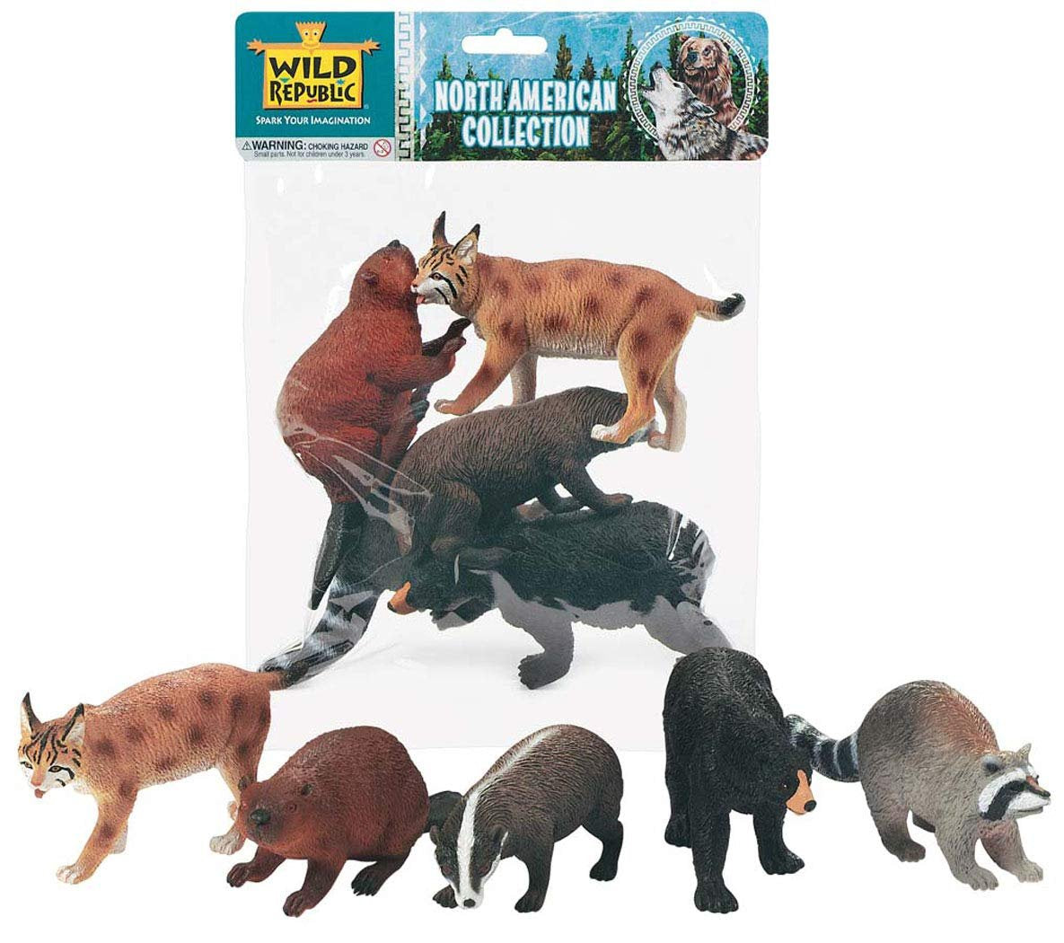 Wild Republic Polybag North American Animal Toy Collection 5 Pieces -