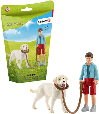 Schleich Farm World Walking with Labrador Retreiver