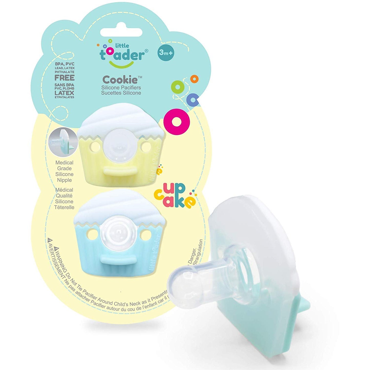 Little Toader Cookie Silicone Pacifiers Set