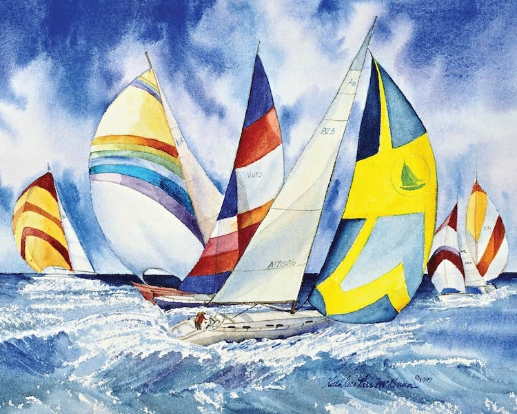 Hart Puzzles - Sailboats Puzzle by Kathleen Parr McKenna - Adult