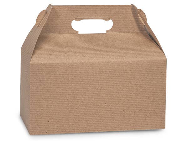 Nashville Wraps - Kraft & White Gable Gift & Gourmet Boxes: White Recycled / 100 Pack / 9-1/2x5x5"