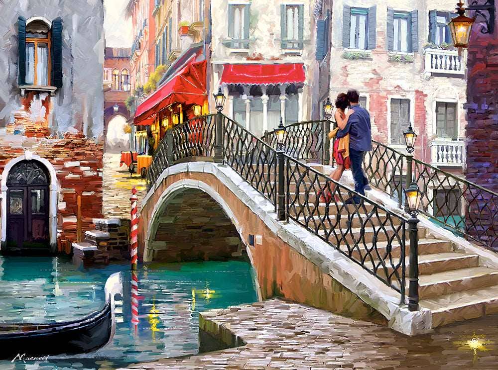 CASTORLAND by Bridge Toys - 2000 Piece Jigsaw Puzzle, Venice Bridge, Venetian canals, Venice Italy Puzzle, Gondola Puzzle, Adult Puzzles, Castorland C-200559-2