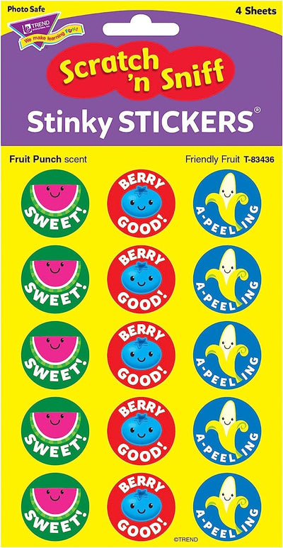 Trend Scratch n Sniff Stinky Sticker Treats Fruit Punch Scent