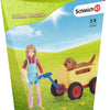 Schleich Girl with Wagon and Dog