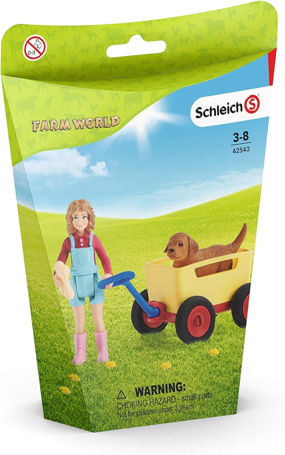 Schleich Girl with Wagon and Dog