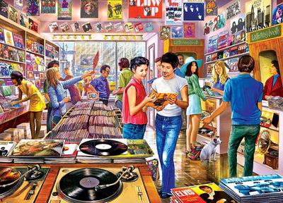Master Pieces Flashbacks Vintage Vinyl Records1000 Pc Puzzle   - copy