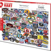 Puzzles with Hart  "Ski patches "" by Stephen Smith 1000 Pieces   - copy