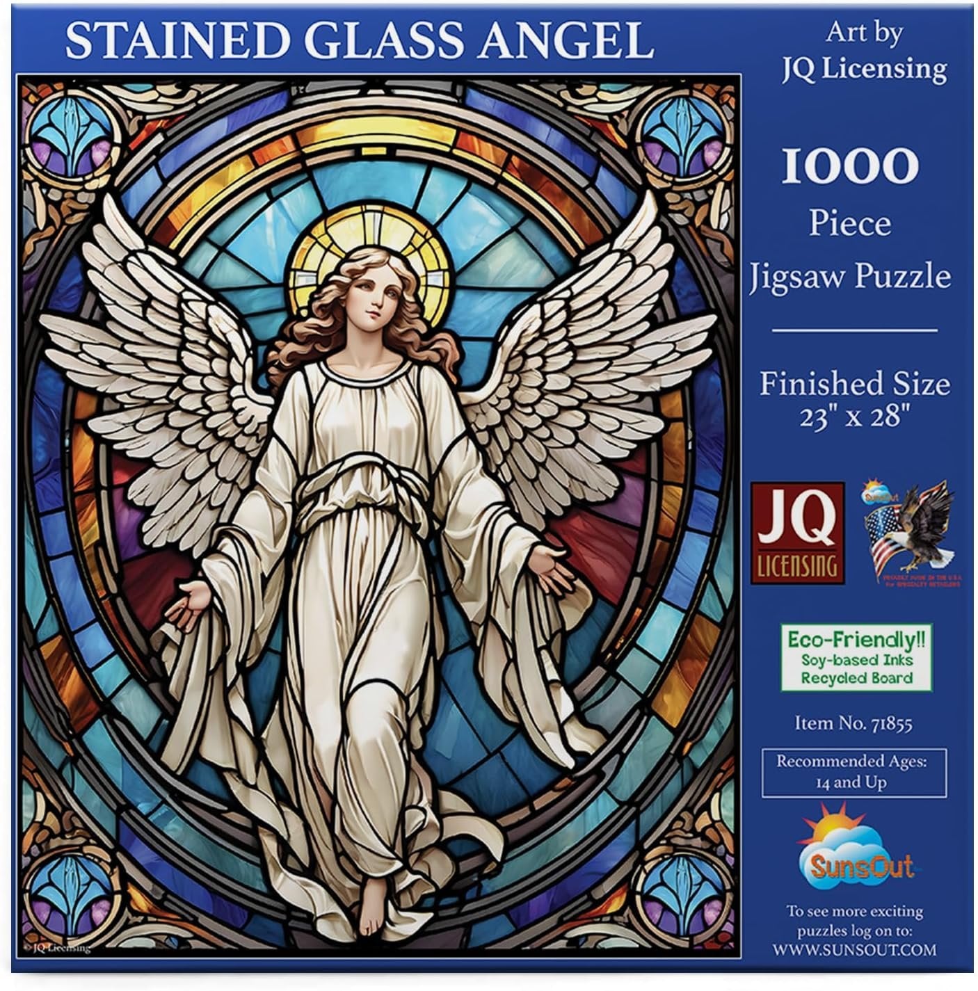 Sunsout 1000 pc Stained Glass Angel Puzzle
