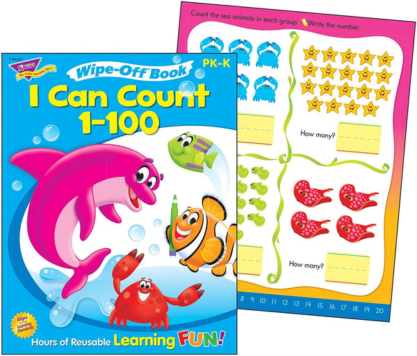 Trend Wipe-Off Workbook I can count 1-100 PK-K