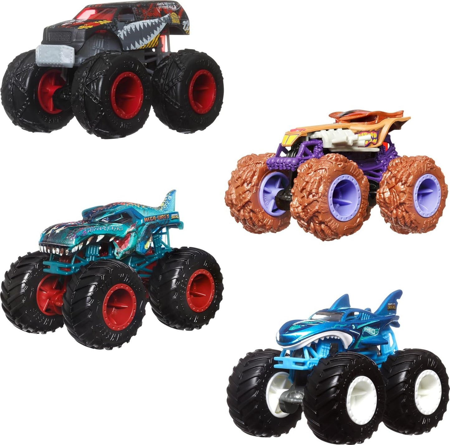 Mattel Hot Wheels Monster Trucks 4PK  Fang Frenzy