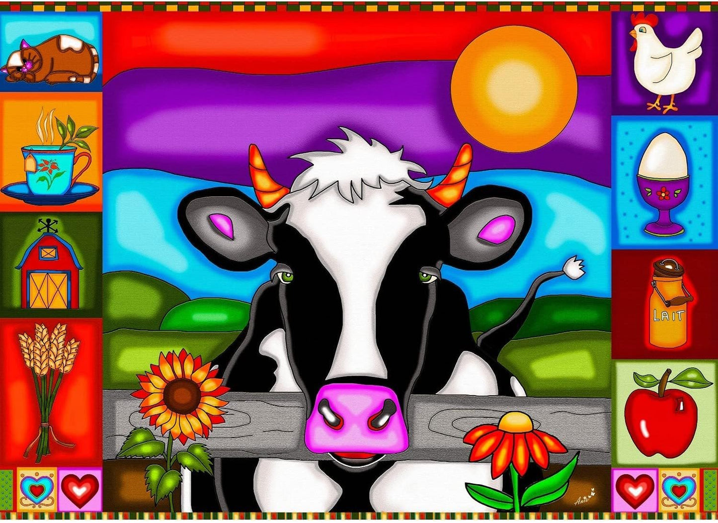 JaCarou Sunset Hill Farm 1000 pcs puzzle   - copy