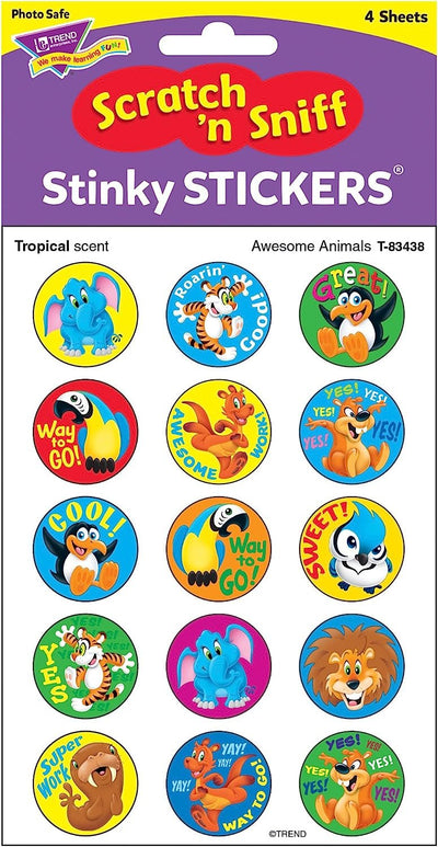Trend Scratch n Sniff Stinky Sticker Treats Tropical Scent