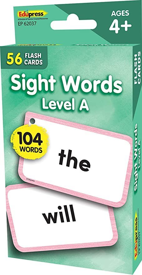 Edupress Flash Cards Sight Words Level A