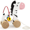small foot wooden toys Motor Skills Toy Playset Collection with Pull-Along Zebra, Stacking Tower & Shape Sorting