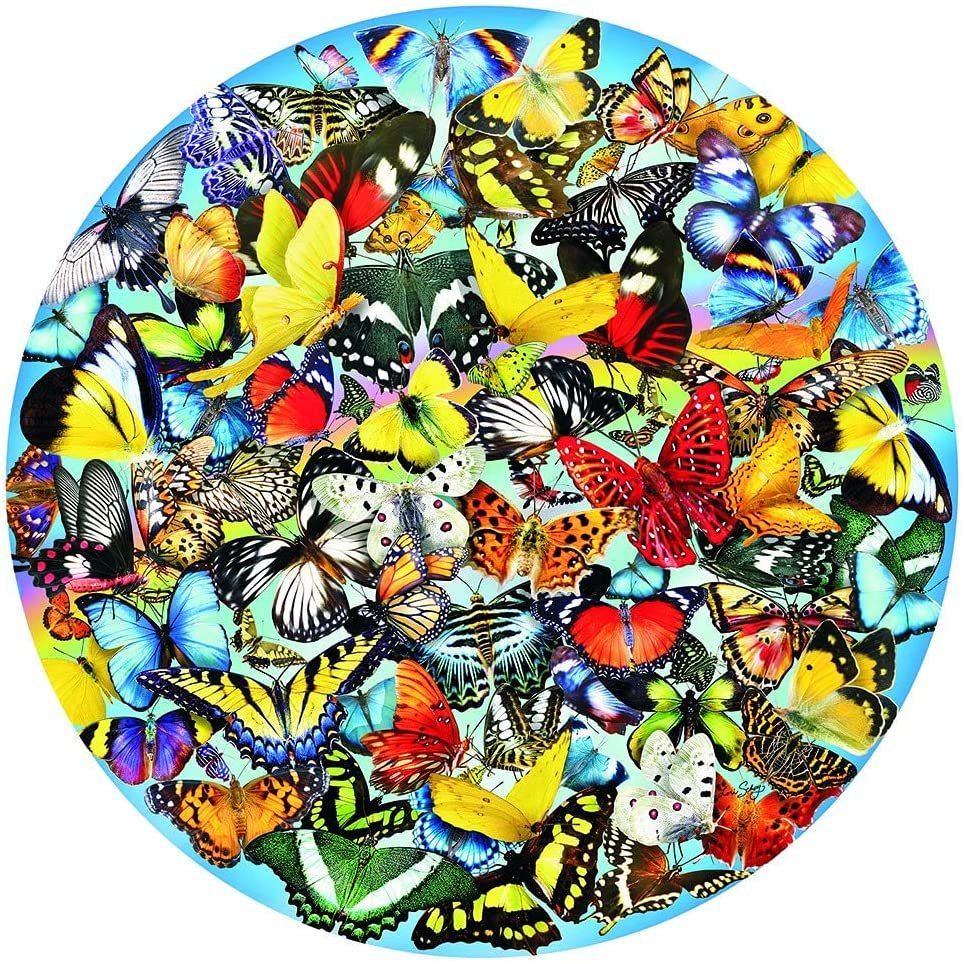 SunsOut 1000 Piece Butterflies in the Round Puzzle