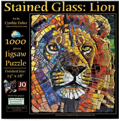 Sunsout 1000 pc Stained Glass Tiger Puzzle
