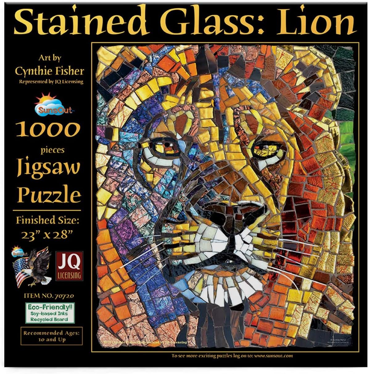 Sunsout 1000 pc Stained Glass Lion Puzzle