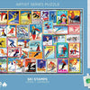 Lucky Puzzles 1000 Piece Ski Stamps Puzzle