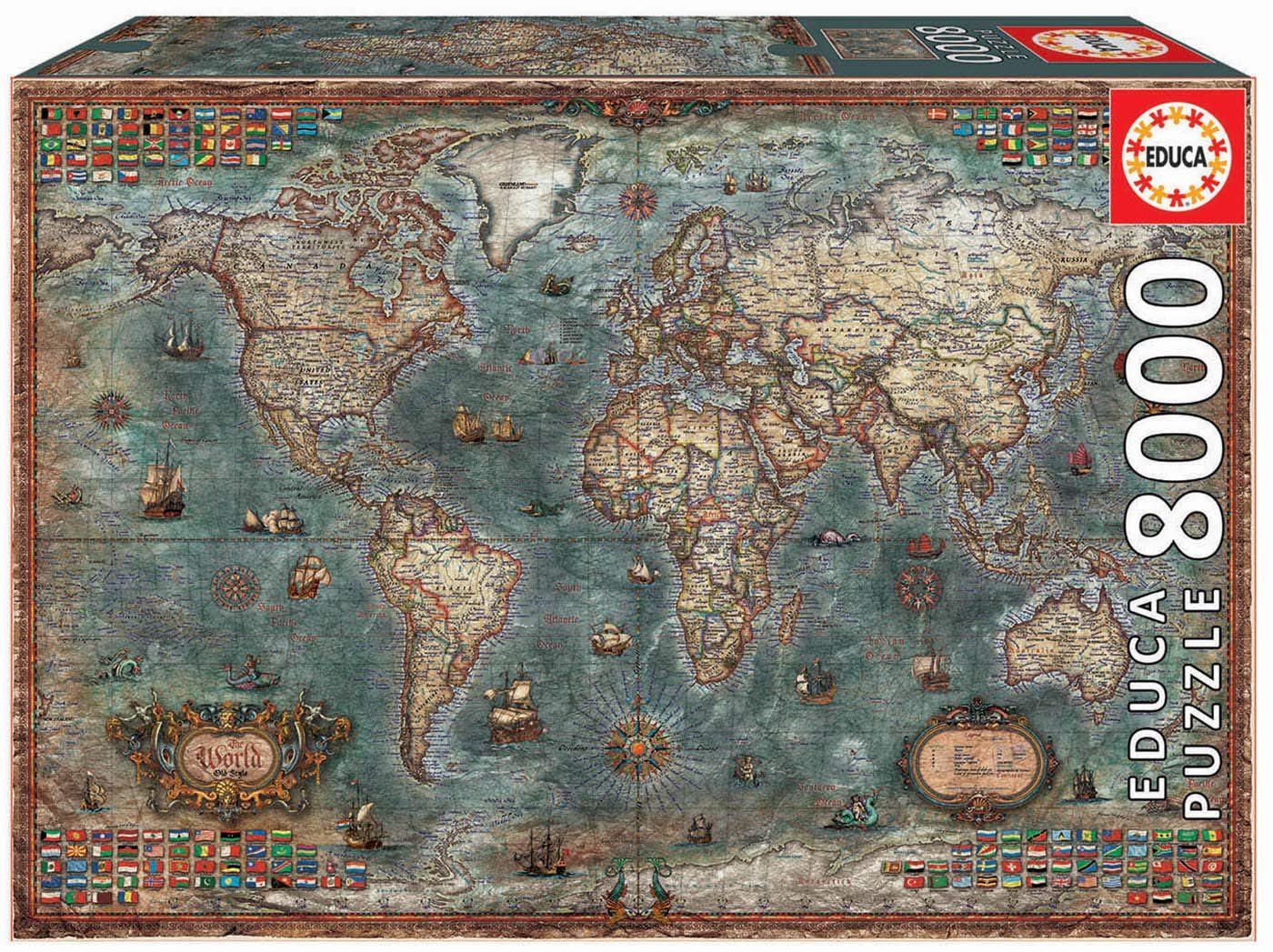 Educa 8000pc Historical World Map Jigsaw Puzzle