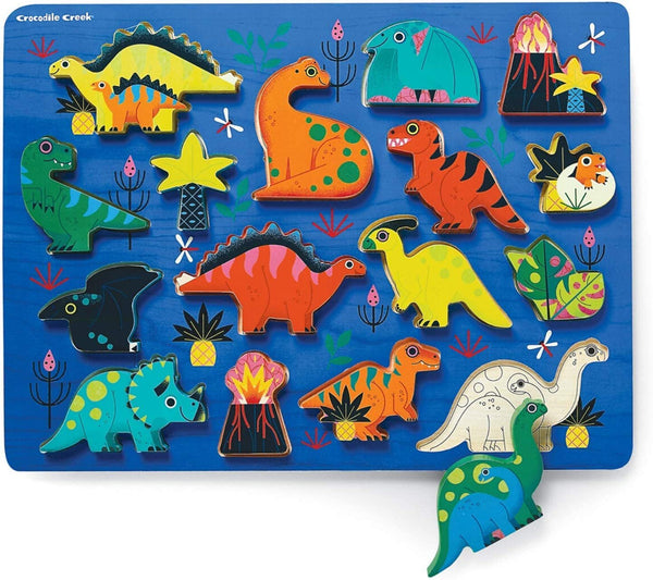 Let's Play Chunky Dinosaur Wood Puzzle 16pc