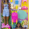 Barbie It Takes Two “Brooklyn” Camping Doll (11.5 in Brunette with Braids) with Pet Puppy, Backpack