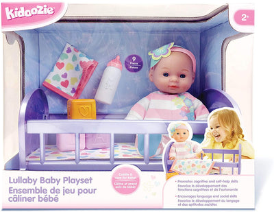 Kidoozie Lullaby Baby Playset - Soft Body Doll and Crib