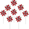 In The Breeze Mylar Holiday Pinwheel - red and silver