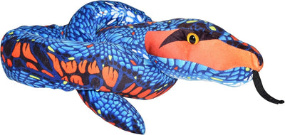 Wild Republic - Snake Blue Orange Stuffed Animal 54" Plush Toy