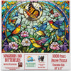 Sunsout 1000 pc Stained Glass Butterfly Puzzle