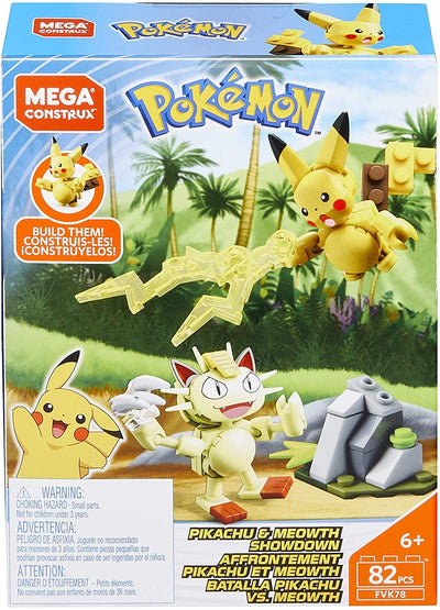 Mega Construx Pokemon Pikachu Vs Meowth Showdown