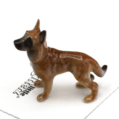 Little Critterz Dog - Belgian Sheppard King TUT - Miniature Porcelain Figurine