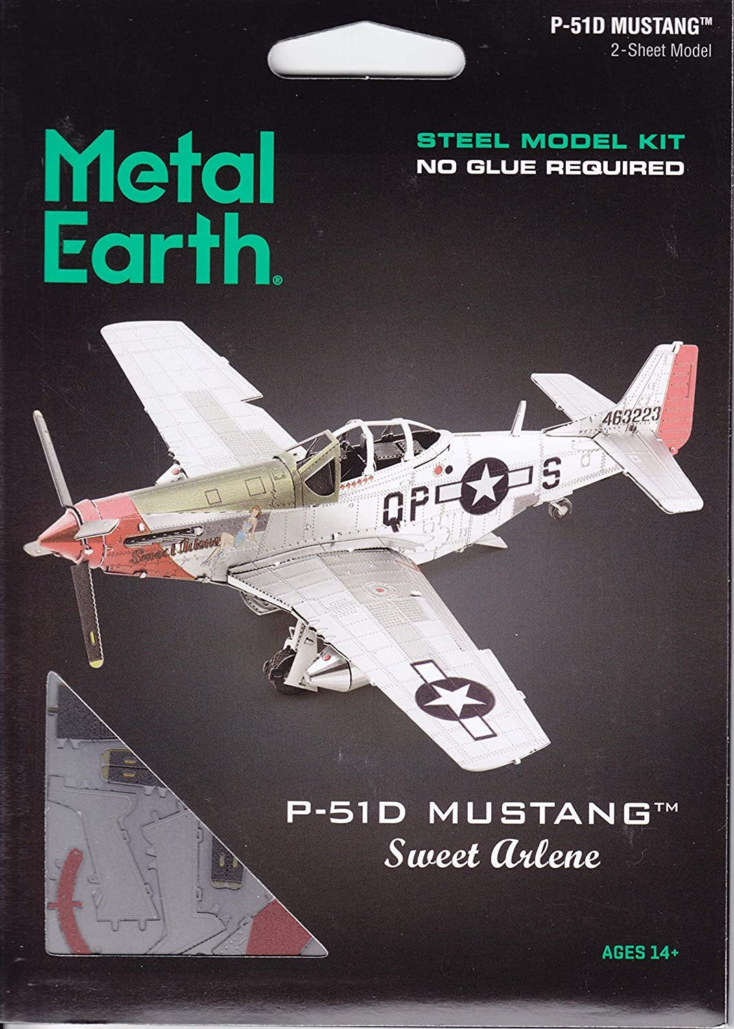 Metal Earth P-51D Mustang Sweet Arlene Airplane Steel 3D MOdel Kit